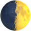 maan in eerste kwartier Emoji (Apple)