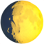 Waxing Gibbous Moon Emoji (Apple)