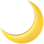 Crescent Moon Emoji (Apple)