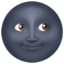 nouvelle lune avec visage Emoji (Apple)