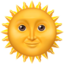 rosto do sol Emoji (Apple)