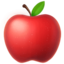 czerwone jabłko Emoji (Apple)