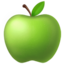 grüner Apfel Emoji (Apple)