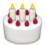 gâteau d’anniversaire Emoji (Apple)