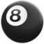 Pool 8 Ball Emoji (Apple)