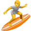 persoană care practică surfing Emoji (Apple)