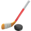 ijshockeystick en puck Emoji (Apple)