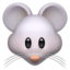 muka tikus Emoji (Apple)