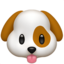 muka anjing Emoji (Apple)