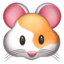 głowa chomika Emoji (Apple)