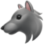 Wolf Face Emoji (Apple)