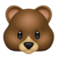 faccina orso Emoji (Apple)