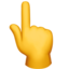tenyér felfelé mutató ujjal Emoji (Apple)