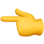 Backhand Index Pointing Left Emoji (Apple)