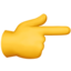 dłoń z palcem wskazującym w prawo Emoji (Apple)