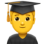 manlig student Emoji (Apple)