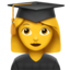 Woman Student Emoji (Apple)