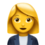 kontorstjänstekvinna Emoji (Apple)