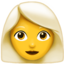 woman: white hair Emoji (Apple)