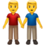 twee mannen hand in hand Emoji (Apple)