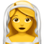Bride With Veil Emoji (Apple)