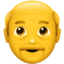 homem idoso Emoji (Apple)