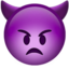 Angry Face With Horns Emoji (Apple)