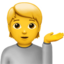 ember az információs pultnál Emoji (Apple)