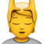 person som blir masserad Emoji (Apple)