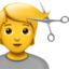 corte de cabelo Emoji (Apple)