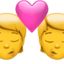 sich küssendes Paar Emoji (Apple)