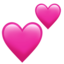 due cuori Emoji (Apple)