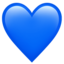 blaues Herz Emoji (Apple)