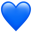 cœur bleu Emoji (Apple)