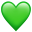 inimă verde Emoji (Apple)