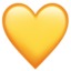 cuore giallo Emoji (Apple)