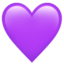 purpurowe serce Emoji (Apple)