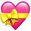 širdelė su kaspinu Emoji (Apple)