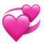 forgó szívek Emoji (Apple)