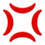 symbol gniewu Emoji (Apple)