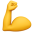befeszített bicepsz Emoji (Apple)