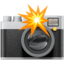 Fotoapparat mit Blitz Emoji (Apple)