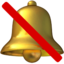 Bell With Slash Emoji (Apple)