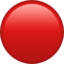 círculo vermelho Emoji (Apple)