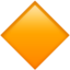 grand losange orange Emoji (Apple)