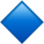 grand losange bleu Emoji (Apple)