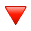 Red Triangle Pointed Down Emoji (Apple)