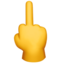 långfinger upp Emoji (Apple)