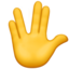 vulkanischer Gruß Emoji (Apple)