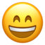 nevető arc mosolygó szemmel Emoji (Apple)